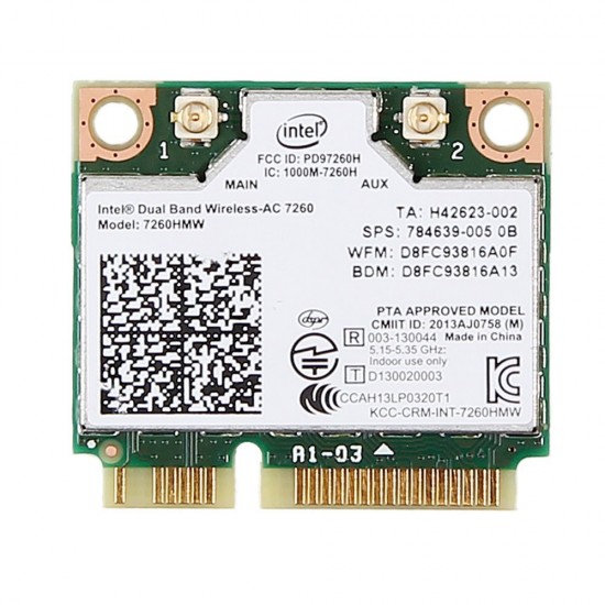 TARJETA WIRELESS AC 7260 7260HMW BT | 710661–001 756753–001 784639–005 INTEL 09688