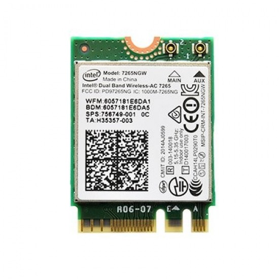 TARJETA WIRELESS INTEL 7265NGW 802.11AC 7265 WIFI + BT4.0 | 756749-001 793840-001 INTEL 09684