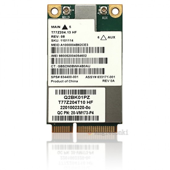 TARJETA SIERRA WIRELESS AIRPRIME UN2430 GOBI3000 3G WWAN | 702080-001 634400-001 INTEL 08187