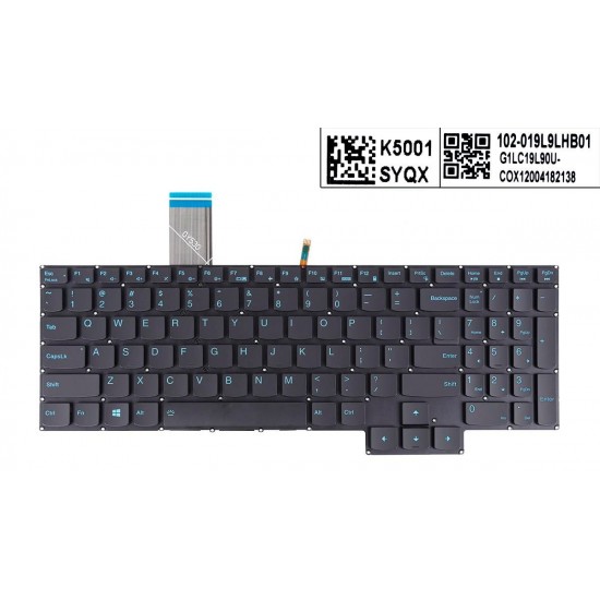 TECLADO INGLES LENOVO IDEAPAD GAMING 3-15ARH05 3-15IMH05 SERIES SIN MARCO CON RETROILUMINACION AZUL | SN20X22232 LEGION ( LENOVO ) 32068