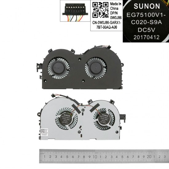 VENTILADOR LENOVO LEGION 520-15IKBM 520-15IKBN SERIES | DC28000D6F0 5F10N00241 LEGION ( LENOVO ) 11906