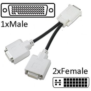ADAPTADOR DMS59 MACHO A DOBLE DL DVI-I HEMBRA | 338285-009