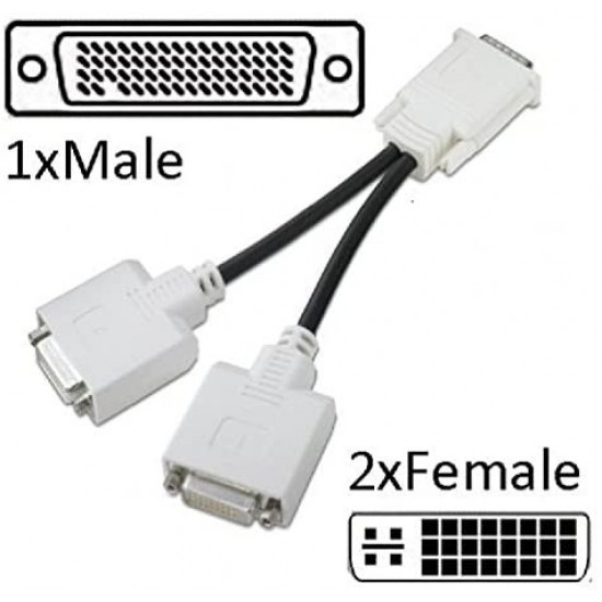 ADAPTADOR DMS59 MACHO A DOBLE DL DVI-I HEMBRA | 338285-009 HP 12728
