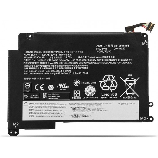 BATERIA LENOVO THINKPAD YOGA 460 SERIES | 00HW020 00HW021 SB10F46459 SB10F46458 LENOVO 11450