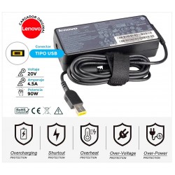 CARGADOR LENOVO ORIGINAL | 20V / 4.5A | SQUARE | 90W