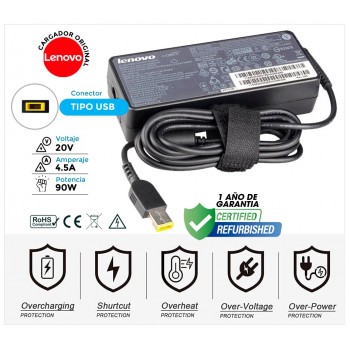 CARGADOR LENOVO ORIGINAL | 20V / 4.5A | SQUARE | 90W ( REACONDICIONADO )