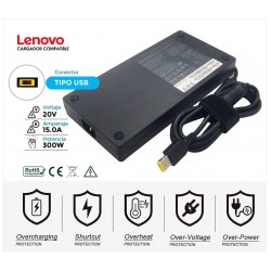 CARGADOR LENOVO 300W COMPATIBLE | 20 / 15A | SQUARE ( USB )