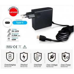 CARGADOR LENOVO ORIGINAL 45W TIPO C