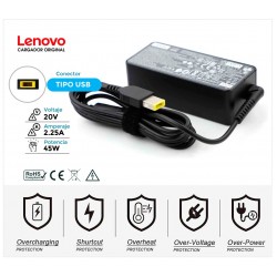 CARGADOR LENOVO 45W ORIGINAL | 20V / 2.25A | SQUARE