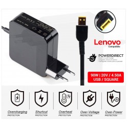 CARGADOR LENOVO COMPATIBLE | 20V / 4.5A | SQUARE | 90W DIRECTO A PARED ( SIN CABLE )