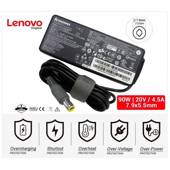 CARGADOR LENOVO ORIGINAL | 20V / 4.5A | 7.9 x 5.5mm | 90W LENOVO 02916