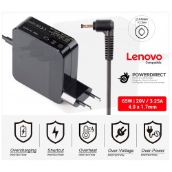 CARGADOR LENOVO COMPATIBLE | 20V / 3.25A | 4.0 x 1.7mm | 65W DIRECTO A PARED ( SIN CABLE )