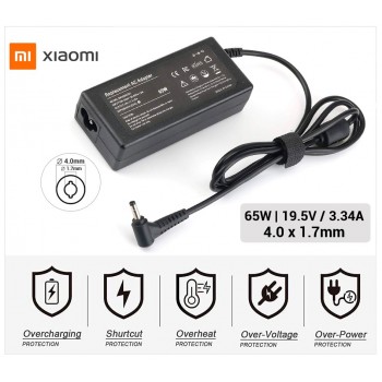 CARGADOR XIAOMI COMPATIBLE | 19.5V / 3.34A | 4.0 x 1.7mm | 65W