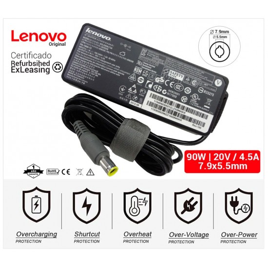 CARGADOR LENOVO ORIGINAL | 20V / 4.5A | 7.9 x 5.5mm | 90W ( REFURBISHED ) LENOVO 13190