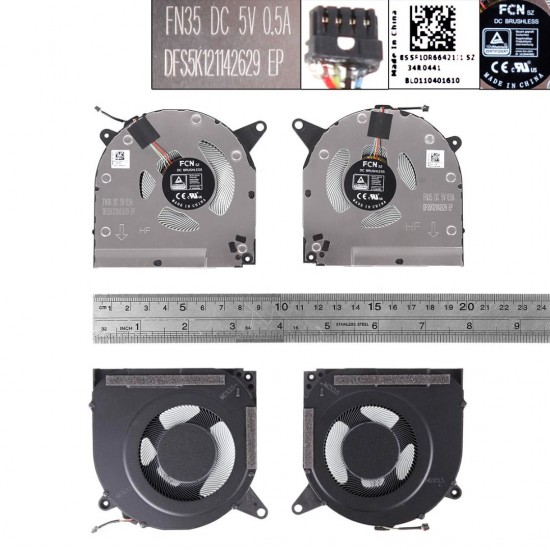 PAR DE VENTILADORES CPU + GPU LENOVO LEGION R9000X Y9000X 2021