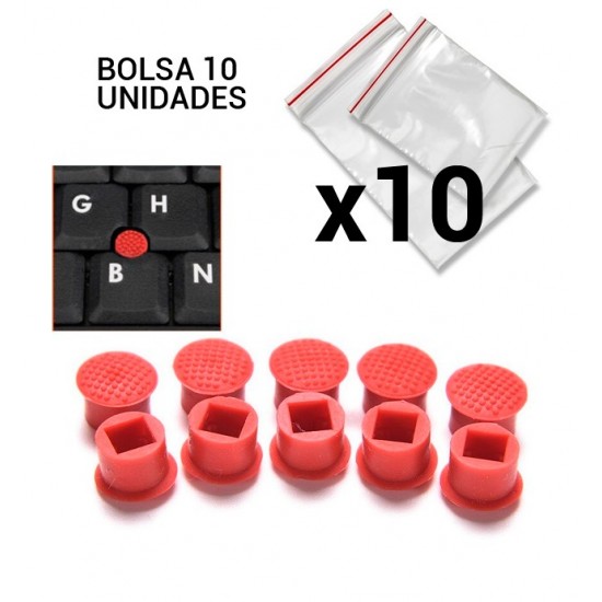 BOLSA 10 UNIDADES DE RECÁMBIO POINT STICK PARA PORTÁTILES LENOVO | COLOR ROJO LENOVO 08166