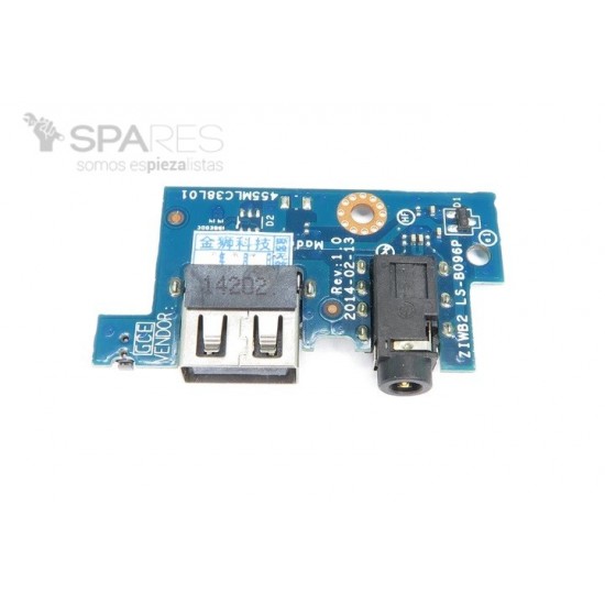 PLACA PUERTOS USB Y AUDIO LENOVO B50-30 B50-45 B50-70 SERIES | LS-B096P LENOVO 08030