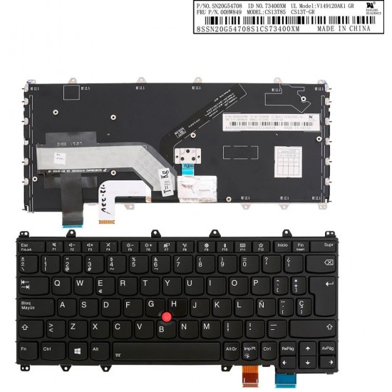 TECLADO ESPAÑOL LENOVO YOGA 260 Y370 SERIES | 00HW849 20FE 00PA134 LENOVO 11422