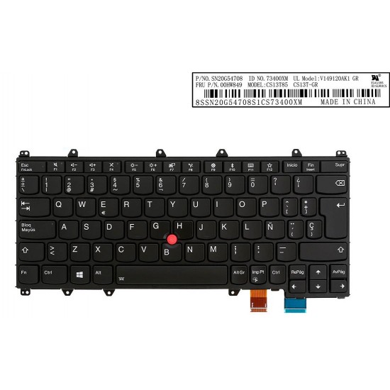 TECLADO ESPAÑOL LENOVO YOGA 260 Y370 SERIES | 00HW849 20FE 00PA134 LENOVO 11422