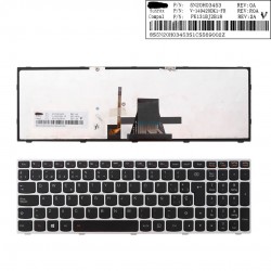 TECLADO ESPAÑOL LENOVO IDEAPAD G50-70 G50-45 G50-70 G70-70 SERIES | NEGRO CON MARCO GRIS Y RETROILUMINADO