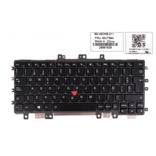TECLADO ESPAÑOL LENOVO THINKPAD HELIX 2 SERIES RETROILUMINADO | SP 00JT594 00JT634 00UR010 00UR048 LENOVO 12810