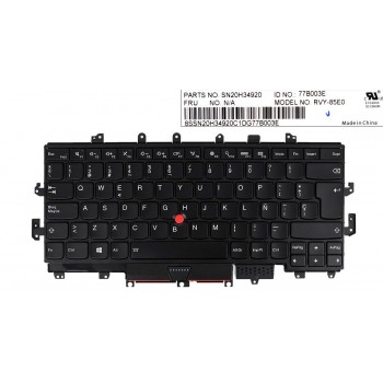 TECLADO ESPAÑOL LENOVO YOGA X1 1ª GENERACION 2016  SERIES RETROILUMINADO |  01AW910 00JT871 FRU01AW910 FRU00JT871 46M.04PKB.0083 SN20H34920