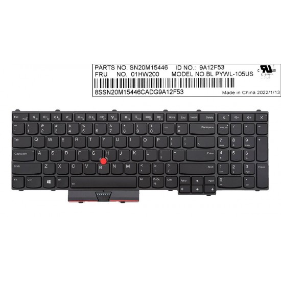 TECLADO US LENOVO THINKPAD P50 P51 P70 P71 SERIES | BLPYWL-105US SN20M15446 01HW200 9A12EPF LENOVO 13316