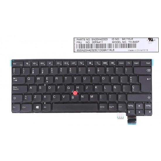 TECLADO ESPAÑOL LENOVO THINKPAD T460S T470S SERIES | 00PA41