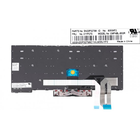 TECLADO ESPAÑOL LENOVO THINKPAD T480S T490 T495 L480 L380 L390 E480 E485 E490 P43S SERIES CON POINTSTICK Y RETROILUMINACION | 01YP280