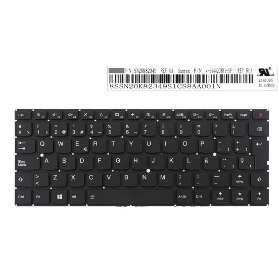 TECLADO ESPAÑOL LENOVO IDEAPAD 710S-13ISK SERIES | RETROILUMINADO LENOVO 10244