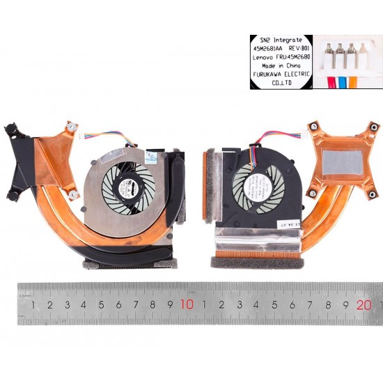 VENTILADOR CPU CON DISIPADOR LENOVO THINKPAD T410S T410Si SERIES | 45M2680 LENOVO 34091