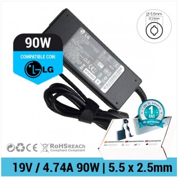 CARGADOR LG ORIGINAL | 19V / 4.74A | 5.5 x 2.5mm | 90W