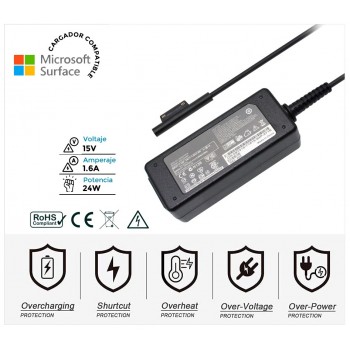 CARGADOR TABLET MICROSOFT SURFACE GO 15V/1.6A 24W