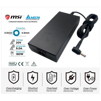 CARGADOR MSI/DELTA/CHICONY 180W ORIGINAL | 20V / 9.0A | 4.5 x 3.0mm