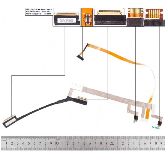 CABLE DE PANTALLA DELL INSPIRON 7506 5400 7500 SERIES | RHH0H 0RHH0H 450.0K301.0011 450.0K301.0021 MSI 34297