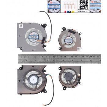 PAR DE VENTILADORES CPU + GPU MSI GL66 N477 GF66 GF76 MS-1583 | PABD08008SH PAAD06015SL