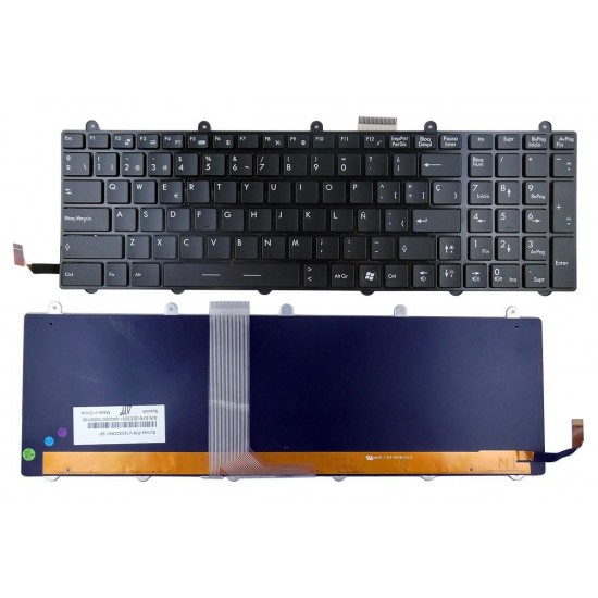 TECLADO ESPAÑOL MSI GT60 GT70 GT80 GX60 GX70 GP60 SERIES RETROILUMINADO