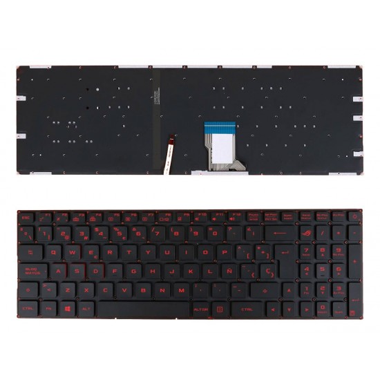 TECLADO ESPAÑOL ASUS GL502VM GL502VS GL502VT GL502VY GL702VS GL702V SERIES RETROILUMINADO ROJO ASUS 09186