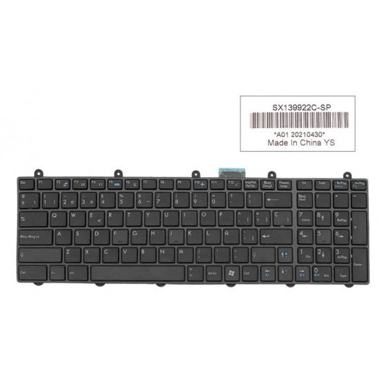 TECLADO ESPAÑOL MSI GT60 GT70 GT780 GT783 GX780 SERIES | SP SWN259A1 V139922AK BY-8400 A01 20110430 MSI 12446