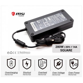 CARGADOR MSI GAMING 280W 20V / 14A SQUARE
