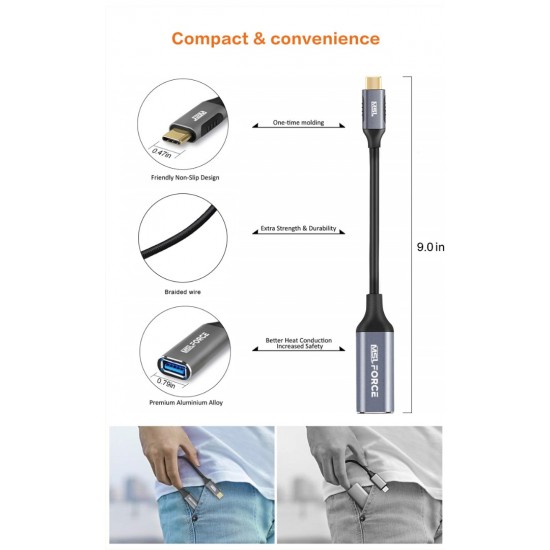 ADAPTADOR MSLFORCE OTG USB C A USB 3.0 HEMBRA MSLFORCE 09802