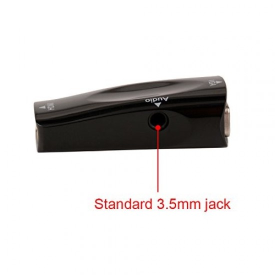 ADAPTADOR HDMI HEMBRA A VGA HEMBRA 1080P CON AUDIO MSLFORCE 09832