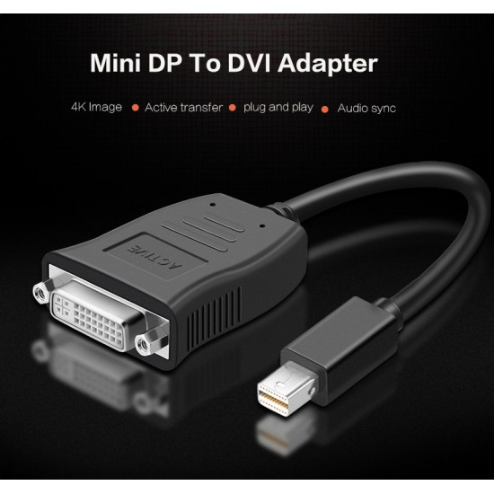 ADAPTADOR MSLFORCE MINI DP A DVI ACTIVO MSLFORCE 09804