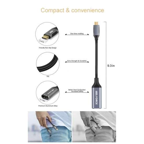 ADAPTADOR MSLFORCE USB C A DP DISPLAYPORT HEMBRA 4K @ 60Hz MSLFORCE 09796