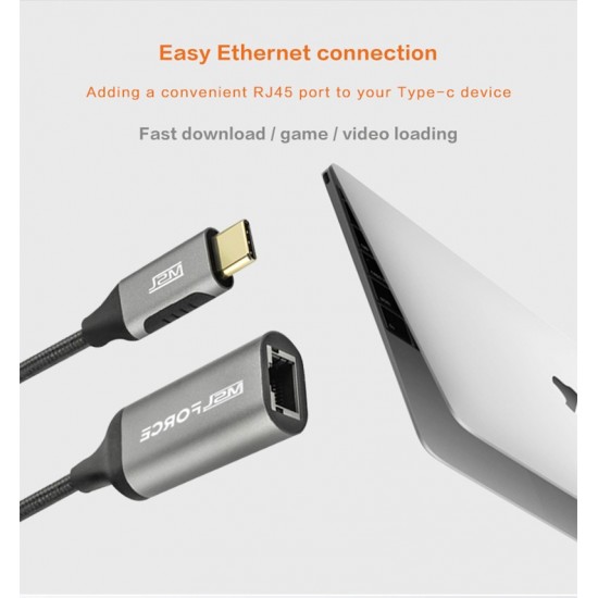 ADAPTADOR MSLFORCE USB C A ETHERNET GIGABIT MSLFORCE 09800