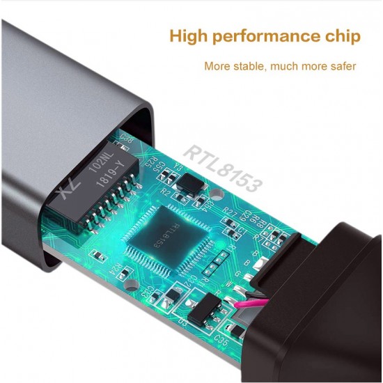 ADAPTADOR MSLFORCE USB C A ETHERNET GIGABIT MSLFORCE 09800
