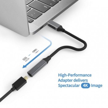 ADAPTADOR MSLFORCE USB C A MINI DP HEMBRA 4K @ 60Hz