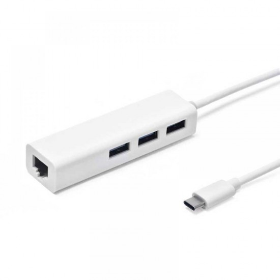 HUB USB 3.1 TIPO C 3 PUERTOS USB 3.0 Y 1 PUERTO ETHERENT 10/100/1000MBPS OEM 11866