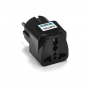 ADAPTADOR DE VIAJE 2 EN 1 PARA PASAR CLAVIJA US Y UK A EUROPEA | 100-240V 10A COLOR NEGRO OEM 11848