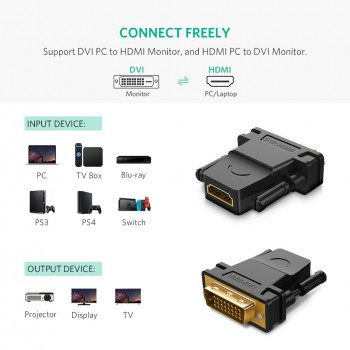 ADAPTADOR DVI ( 24+1 ) MACHO A HDMI HEMBRA